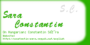 sara constantin business card